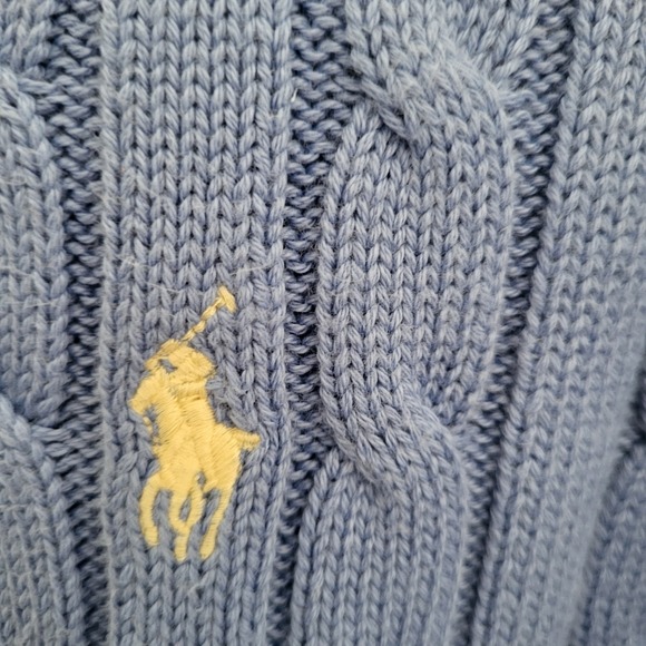 Ralph Lauren Light Blue Cable Knit Sweater - Picture 4 of 10